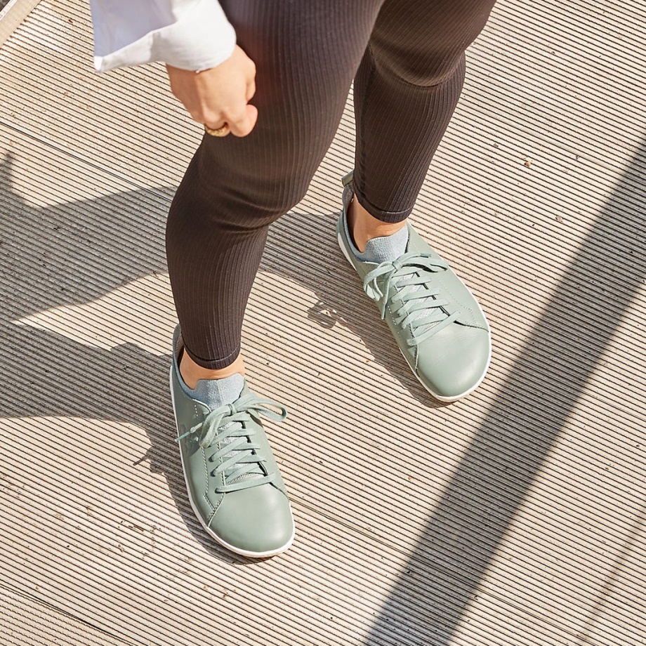 Vivobarefoot Sea Green Geo Court Knit Womens